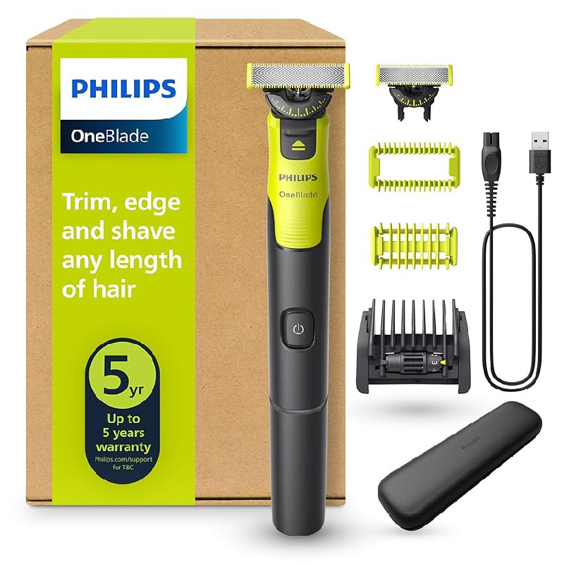Philips OneBlade 360 Auténtico Barbero, Afeitadora y recortadora eléctrica facial