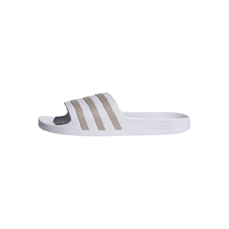 Adidas Unisex Adilette Aqua Slides Cloud White / Platinum / Cloud White 8 UK 42 EU