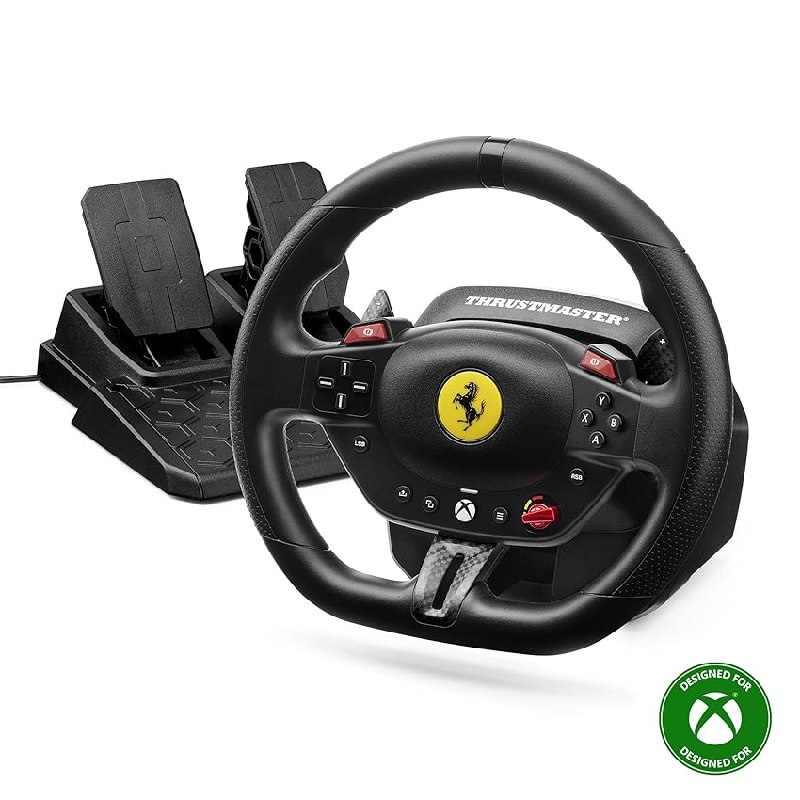 Thrustmaster T98 Ferrari 296 GTS – Volante y Pedalier – XBOX y PC