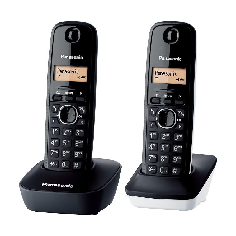 Panasonic KX-TG1612SP1 Teléfono Inalámbrico Digital DECT, Unidad Base y 2 Auriculares