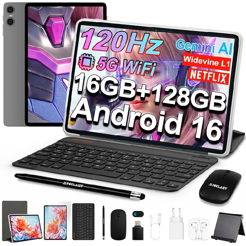 TECLAST P30T Android 16 Tablet 10 Pulgadas, 120Hz
