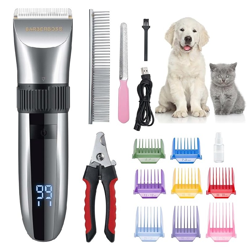 BarberBoss Cortapelos inalámbrico para perros, impermeable
