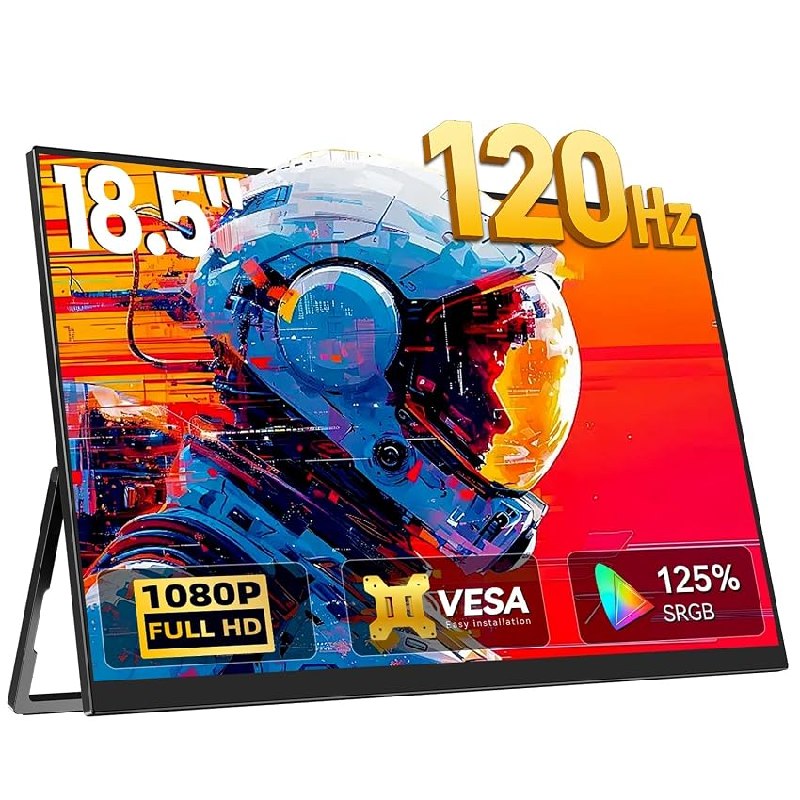 Newsoul Monitor Portatil 18.5 Pulgadas 120Hz, Pantalla portatil 1080P IPS Mate HDR