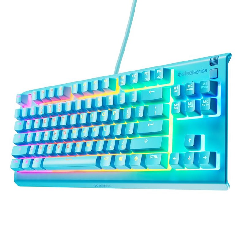 SteelSeries Apex 3 TKL Aqua Teclado Gaming RGB – Formato Compacto sin Teclado numérico