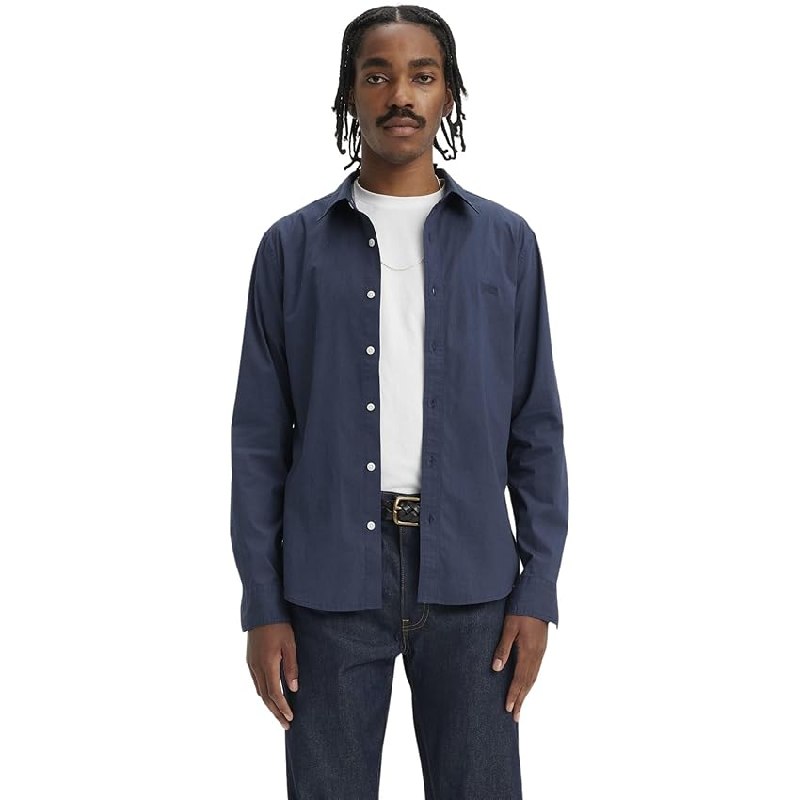 Levi’s Long-Sleeve Battery Housemark Slim Camisa, Naval Academy