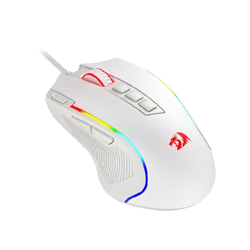 Redragon M612 Predator Ratón Gaming Cableado RGB 8000 dpi Blanco