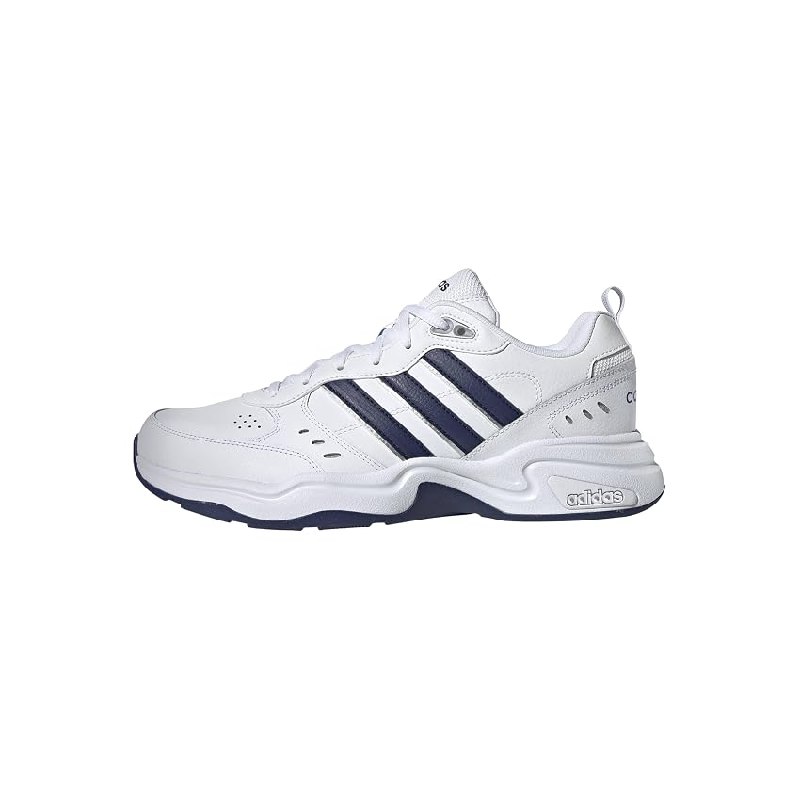 adidas Hombre Strutter Shoes, Cloud White / Dark Blue / Matte Silver