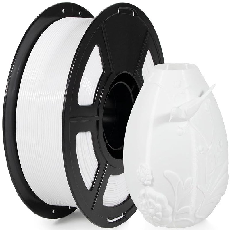 IEMAI PETG Filamento 1.75mm Blanco Nieve 1KG, PETG Filamento para Impresora 3D