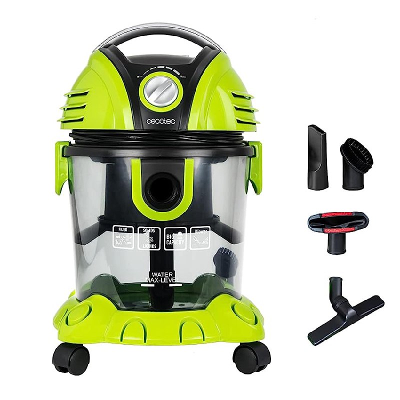 Cecotec Aspirador de Sólidos y Líquidos sin Bolsas Wet&Dry T. 1200W