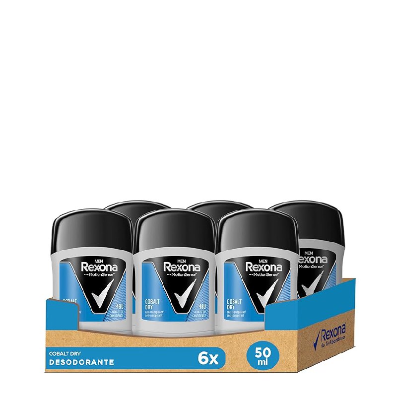 Rexona Desodorante Stick Antitranspirante para hombre Cobalt Dry 50ml