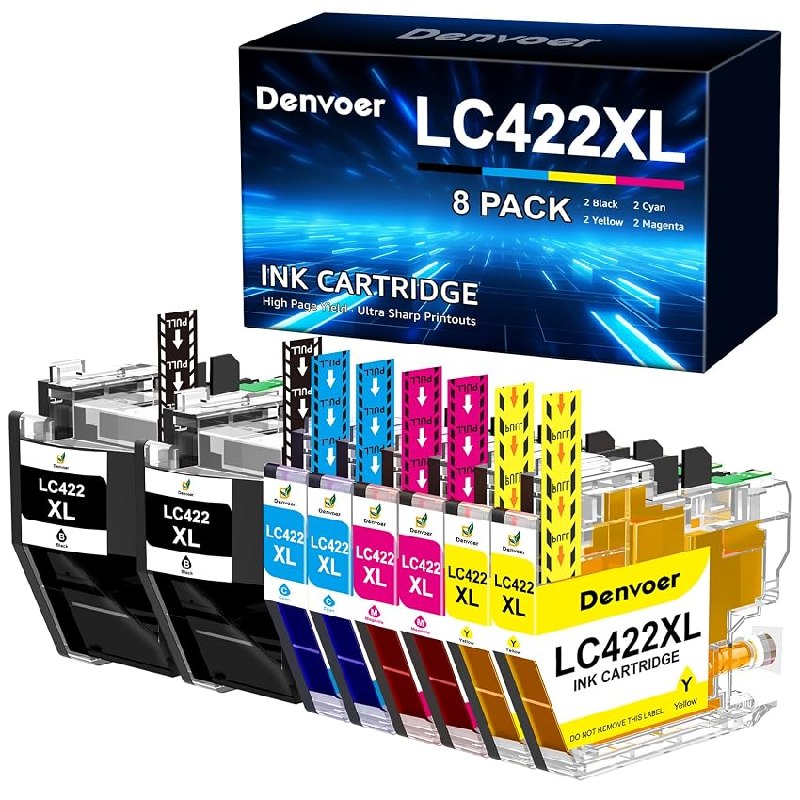 Cartuchos de Tinta Compatibles con Brother LC422 LC-422XLVAL Multipack