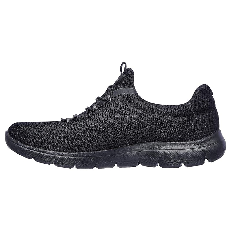 Skechers Mujer Summits 12980 Zapatillas, Black Mesh/ Trim