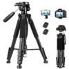 Victiv 185cm Tripode para Movil Alto, Tripode Camara para Nikon Canon Sony de Viaje