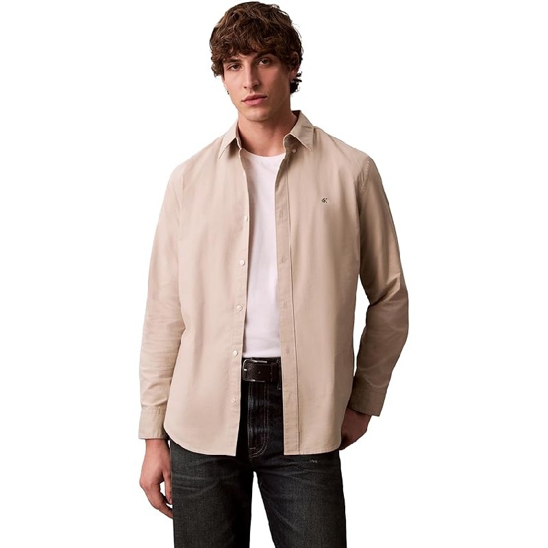 Calvin Klein Camisa Hombre Solid Oxford Classich Shirt Camisa Informal