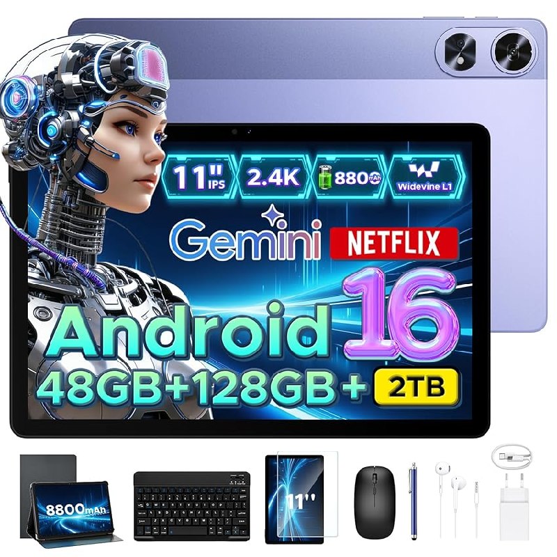 POPUX P11 Pro Tablets 11 Pulgadas, 48GB RAM+128GB ROM