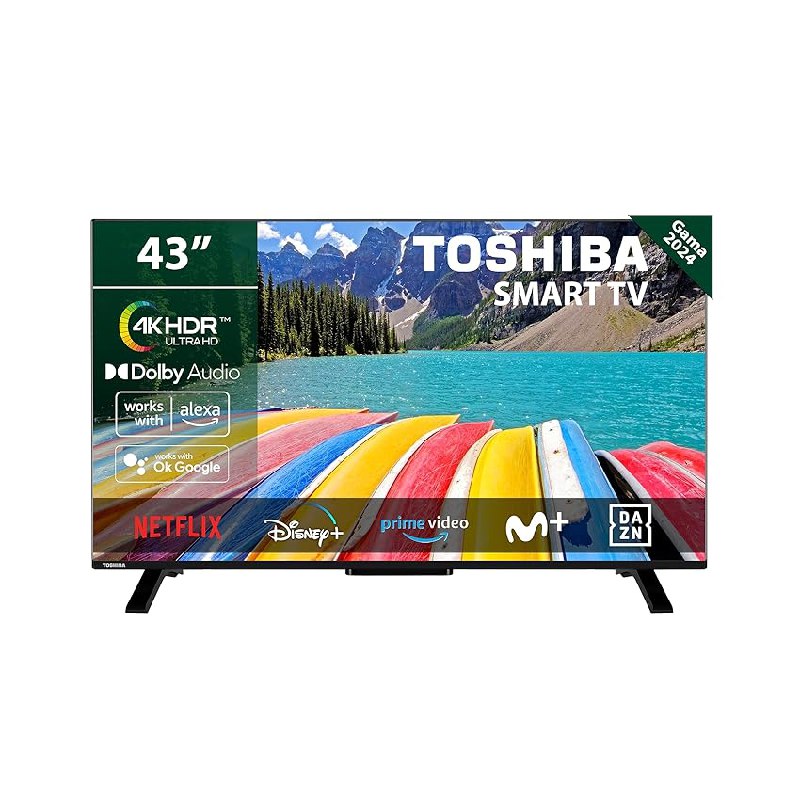 TOSHIBA 43UV2363DG Smart TV 4K UHD de 43″, sin Marcos