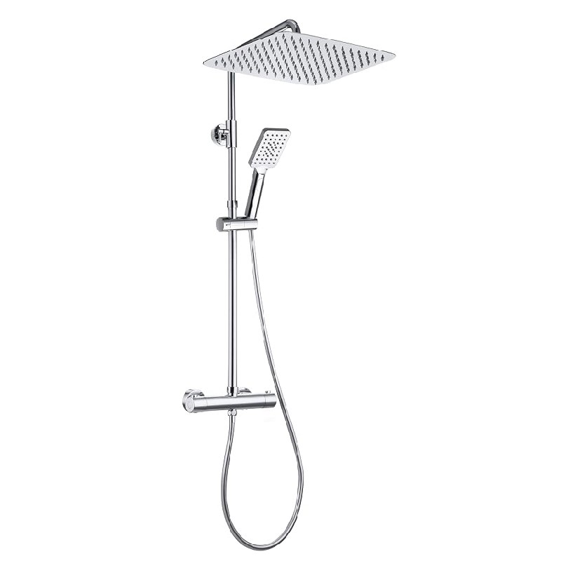 Görbach Columna Ducha con Termostático Grifo Set Ducha Acero INOX 304 con Mezclador Termostático