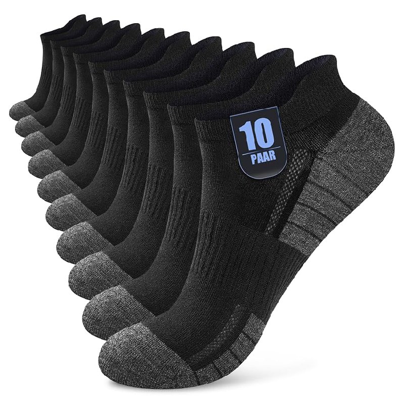 Effeet 10 Pares Calcetines Tobilleros Hombre Mujer, Calcetines Cortos Algodón Transpirables