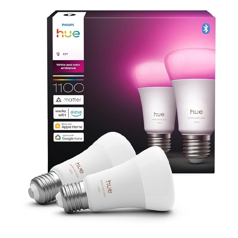 Philips Hue Bombillas LED Inteligentes A60, White and Color Ambiance