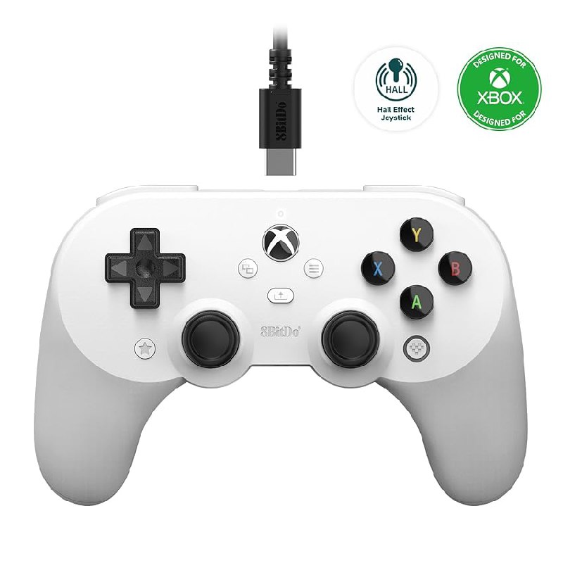 8Bitdo Pro 2 Wired Controller for Xbox, Hall Effect Joystick Update