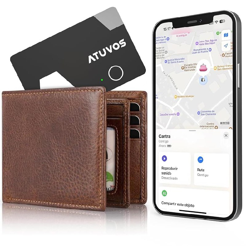 ATUVOS Air Tag Card Recargabilidad Tracker Ultradelgado 1.6mm