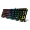 KROM Kalista – Teclado Gaming de Membrana RGB Rainbow, Formato 62%