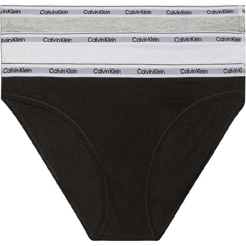 Calvin Klein Braguitas Tipo Bikini Pack de 3 Mujer Algodón elástico