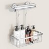 Estante Ducha Sin Taladro Cesta Colgante Organizador Acero Inoxidable SS304