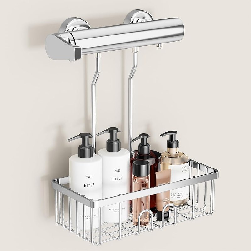 Estante Ducha Sin Taladro Cesta Colgante Organizador Acero Inoxidable SS304