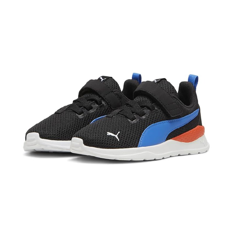 PUMA Anzarun Lite Kids Sneaker 29, Black Hyperlink Blue White Redmazing