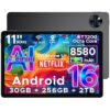 DOOGEETab U11 Pro Android 16 Tablet 11 Pulgadas, 30GB RAM+256GB ROM+2TB TF