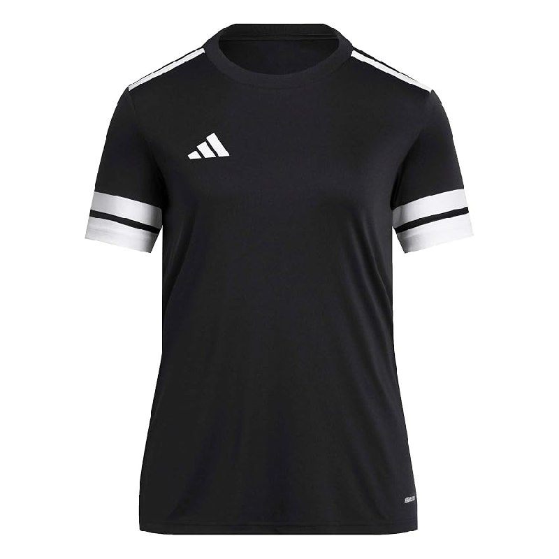 adidas Mujer Squadra25 Jersey Short Sleeve Shirt, Black/White