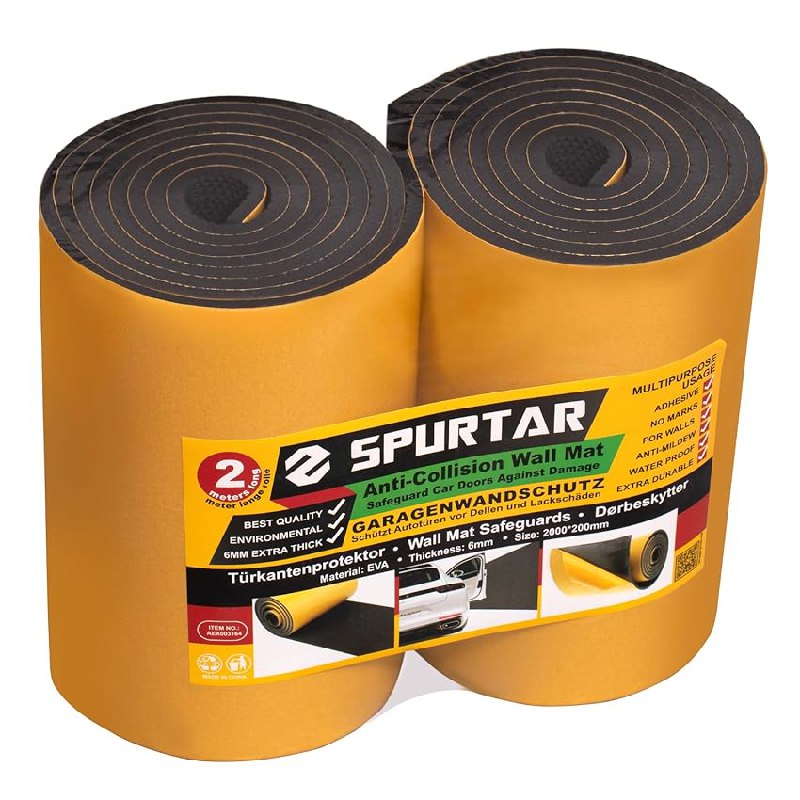 Spurtar Protector Pared y Columnas Garaje, Espuma EVA Adhesiva Antigolpes