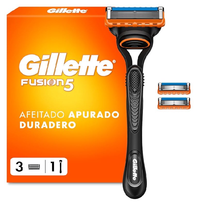 Gillette Fusion5 Maquinilla De Afeitar Para Hombre con 3 Recambios
