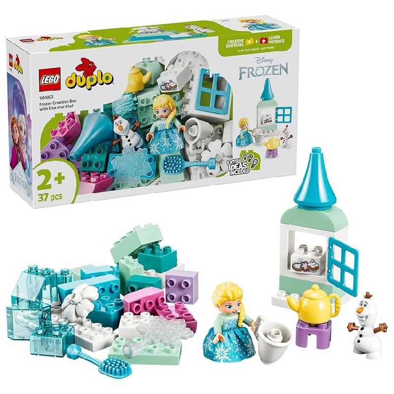 LEGO Duplo Disney Frozen: Caja Creativa con Elsa y Olaf – Juego Educativo para Motricidad