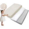 Medi Partners Sabana Bajera Cuna 70×140 Set de 3-100% Algodon Sabanas de Algodón Muselina