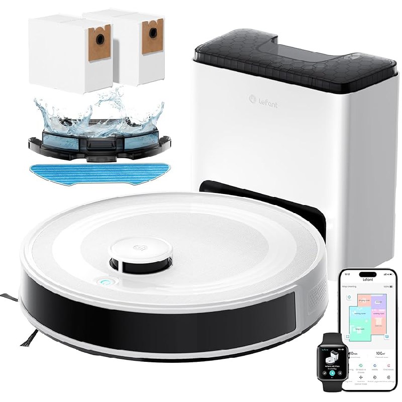 Lefant M2 Plus Robot Aspirador y Fregasuelos, 6000Pa Suction