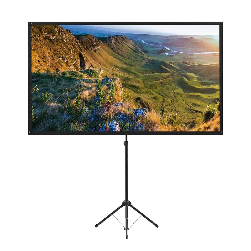 Pantalla de proyector con trípode, Pantalla de proyector portátil de 80 Pulgadas