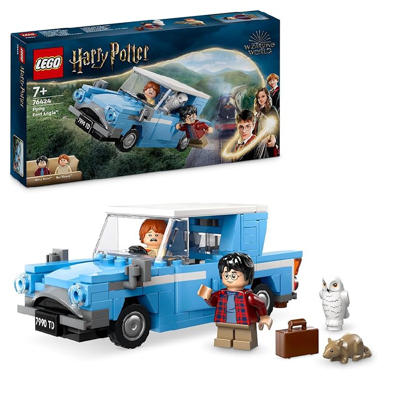 LEGO Harry Potter Ford Anglia Volador de Juguete de Fantasía, Juego de Aventuras con