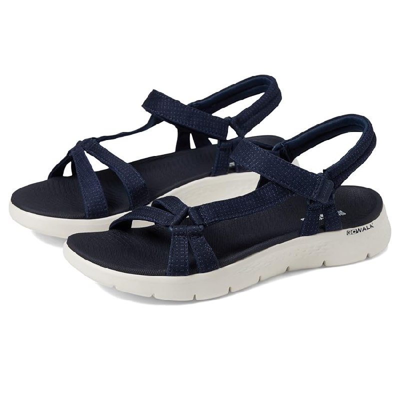 Skechers Mujer On the Go Flex Sublime Sandals, Navy Textile