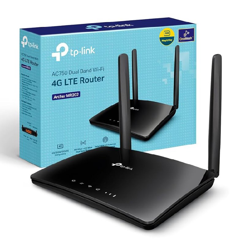 TP-Link Archer MR202 – Router 4G LTE SIM, WiFi 5 AC750 Doble Banda