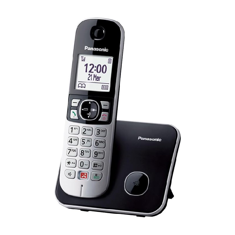 Panasonic KX-TG6851SPB Teléfono Inalámbrico Digital, Unidad Base y Auriculares