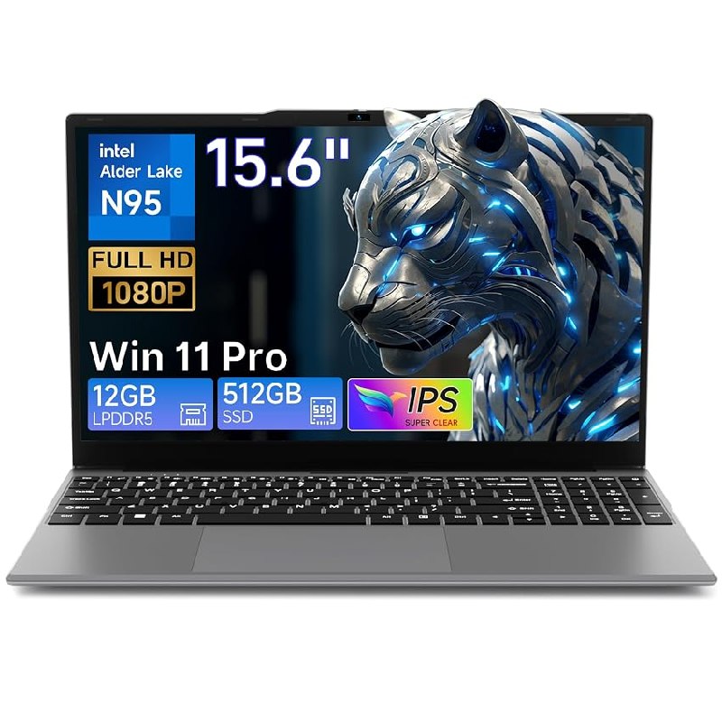 BMAX 15,6 Pulgadas Ordenador Portátil Procesador N95 hasta 3,4 GHz PC Portátil 12GB