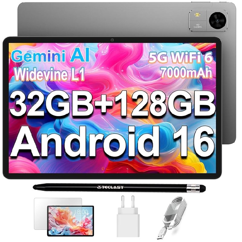 TECLAST M50T Tablet 10.1 Pulgadas Android 16 Tableta Gemini AI