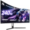 Amzfast Monitor Gaming Curvo 34″ 240Hz, 3440×1440 UWQHD