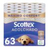 Scottex Acolchado Papel Higiénico – 63 rollos (7 packs de 9 rollos)