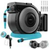 Cecotec Carrete de Manguera 30m HydroShell 300 Pro. Enrollador Automático con SlowReturn