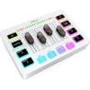 FIFINE Mezclador de Audio, RGB Streaming Gaming Audio Mixer PC con Interfaz de XLR