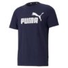 Puma Ess Logo Tee Camiseta de Deporte, Peacoat