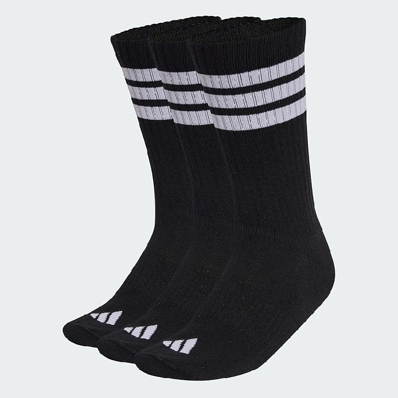 adidas Unisex adulto 3Stripes Cushioned Sportswear Crew Socks 3 Pair Pack
